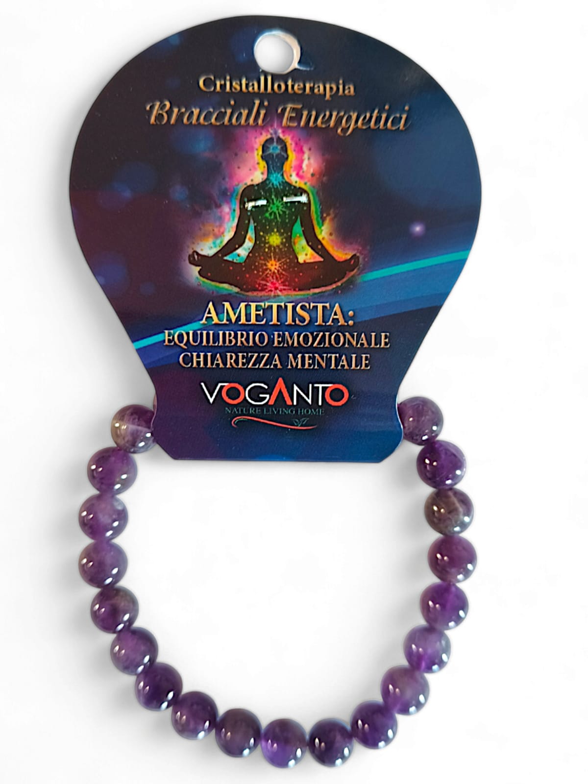 Bracciale energetico per cristalloterapia con Ametista