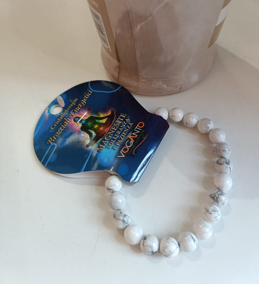 Bracciale energetico per cristalloterapia con Magnesite