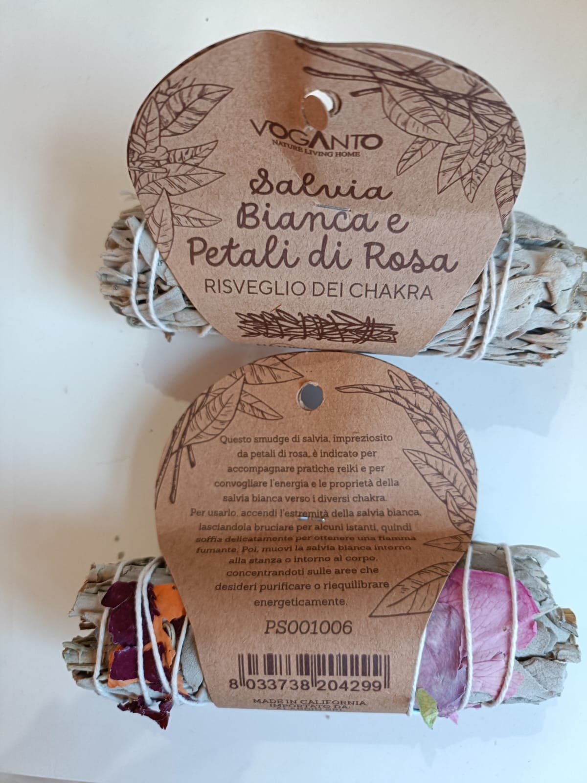 Erbe rituali - Salvia Bianca e Petali di Rosa